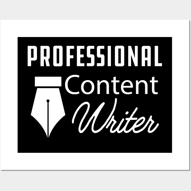 Content Writer - Professional content writer Wall Art by KC Happy Shop